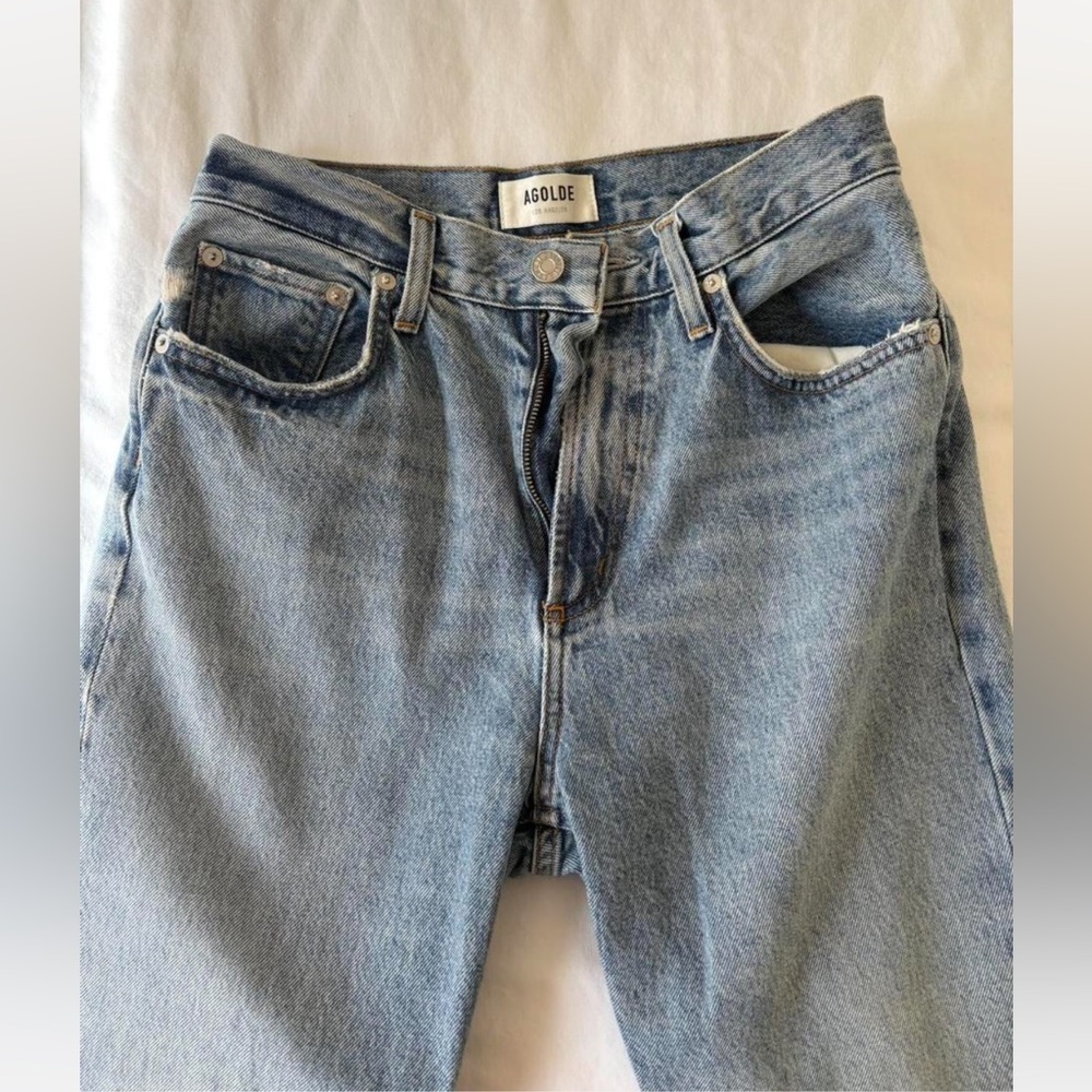 Agolde: Riley High Rise Straight Crop Jeans in Vintage
